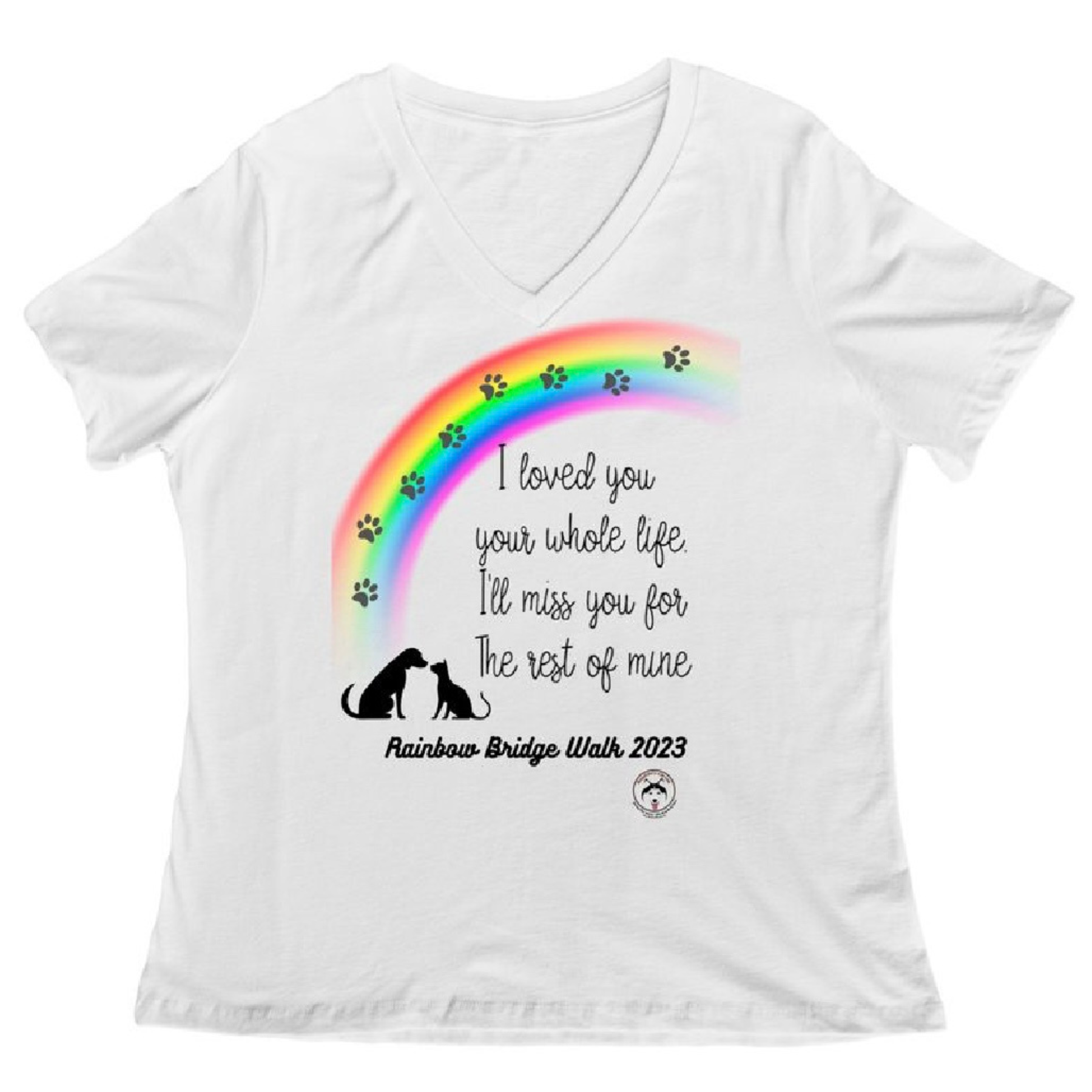 2023 Sophie's Circle Rainbow Bridge T-Shirt V-Neck