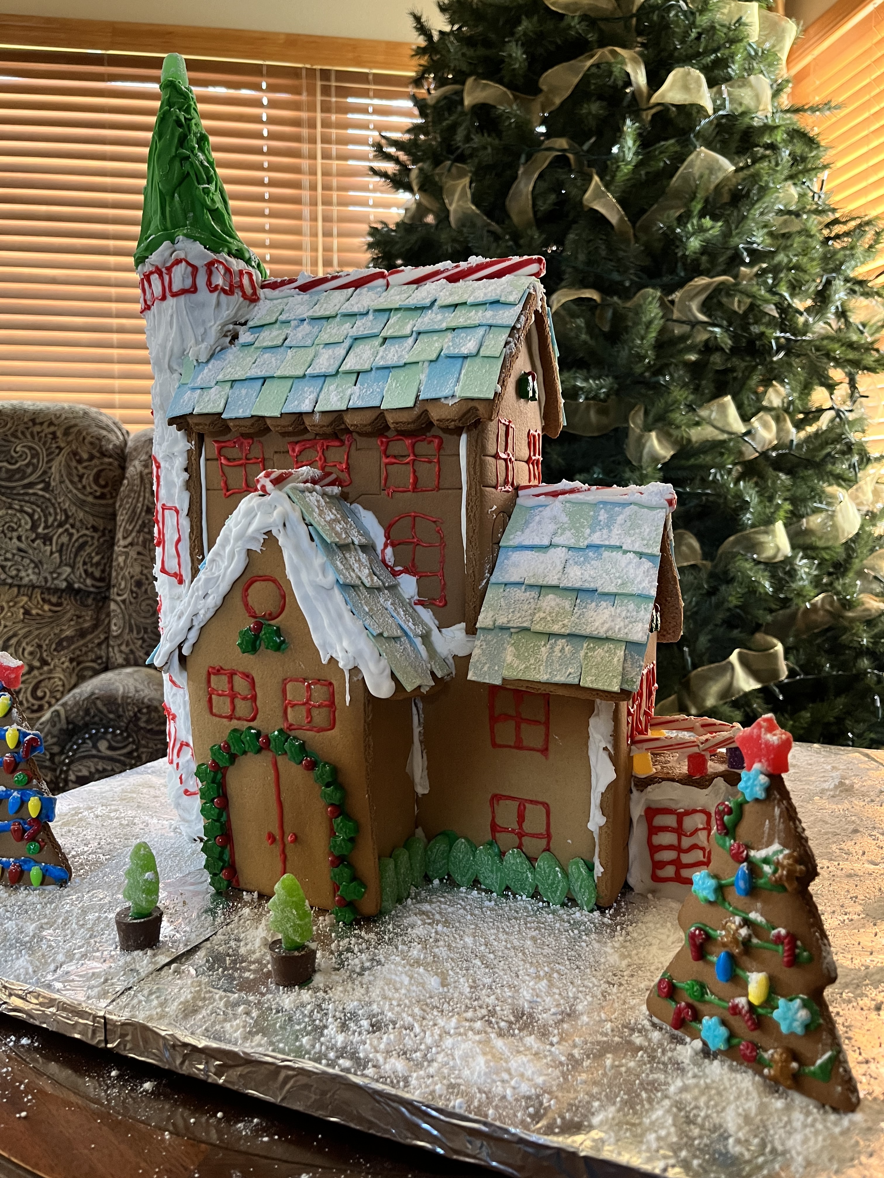 Front door and landscape