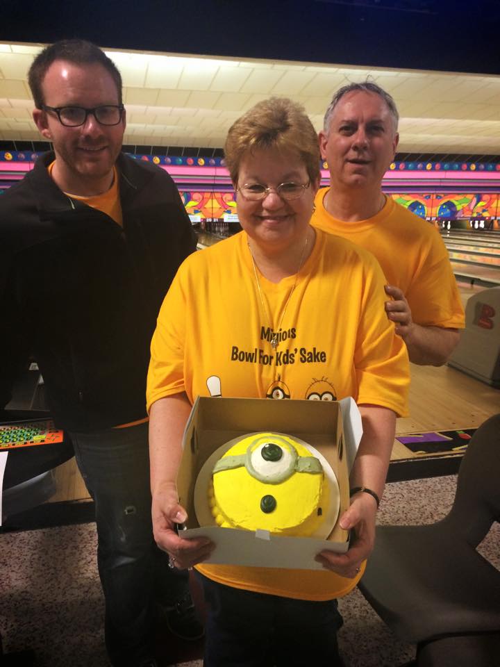 Our Minion Cake for Top Fundraiser in our time slot!
