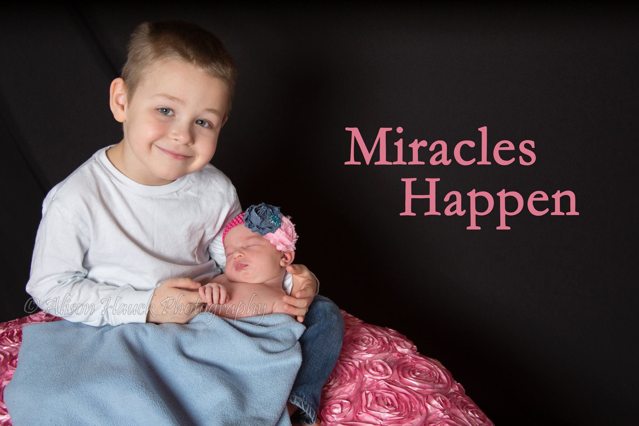 Ty and Lydia with Wyatt's Blanket