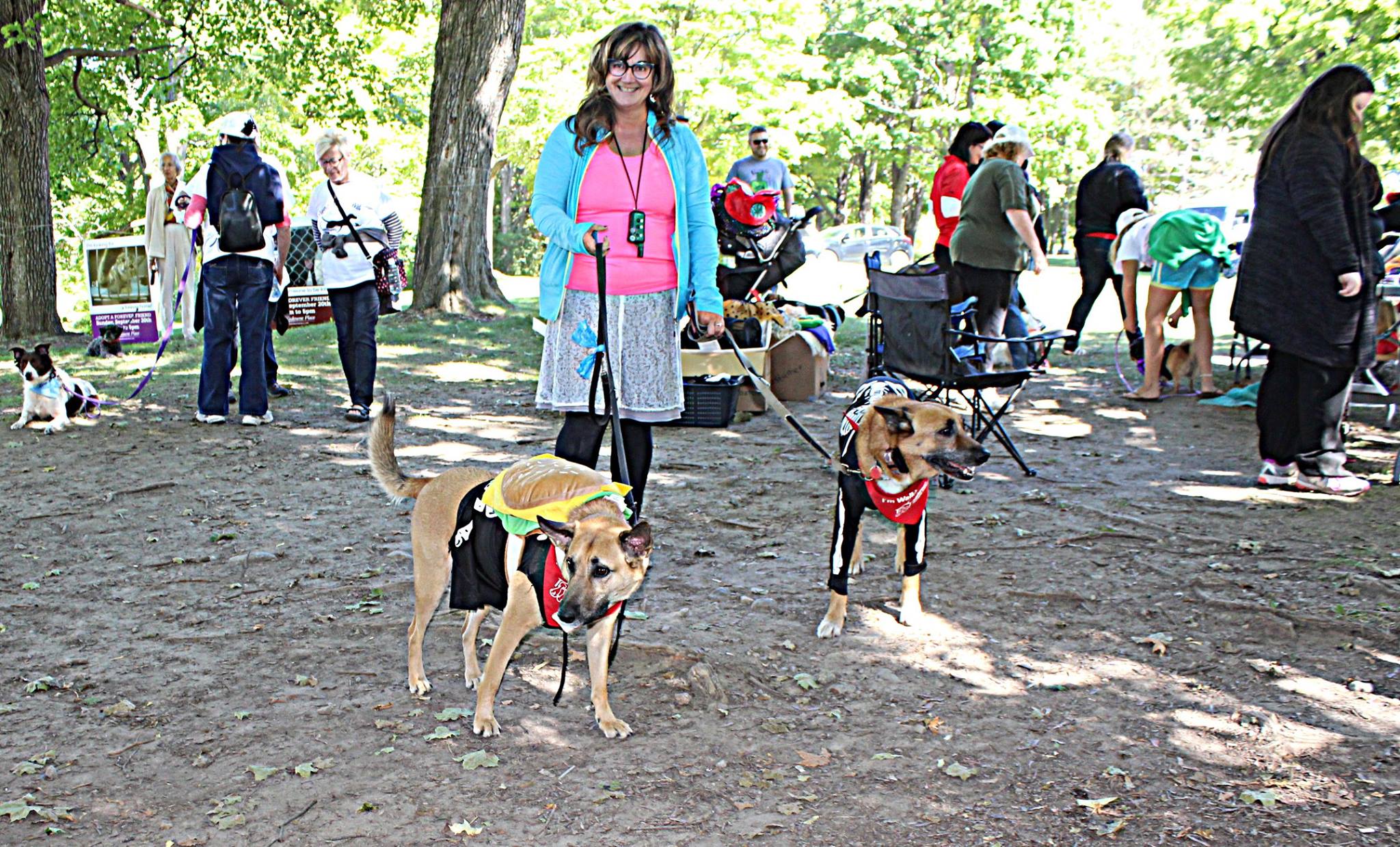 2015 Dog walk. The Boys are Haming it UP!!