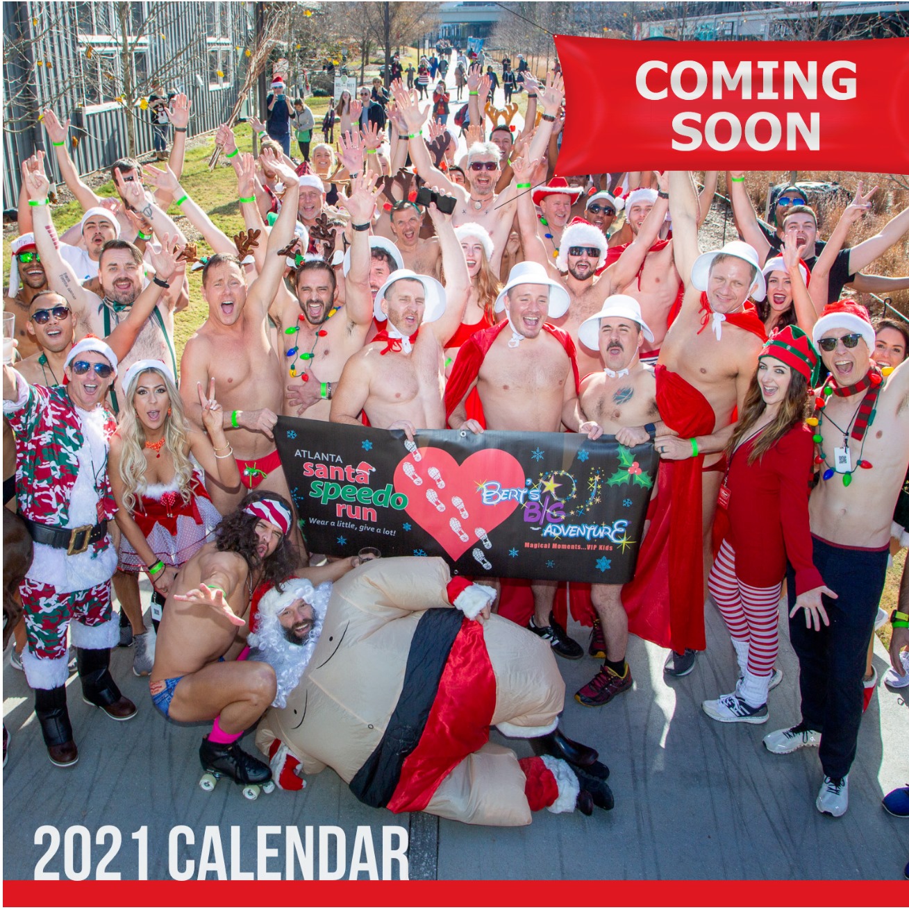 2021 Calendar from Santa Speedo run