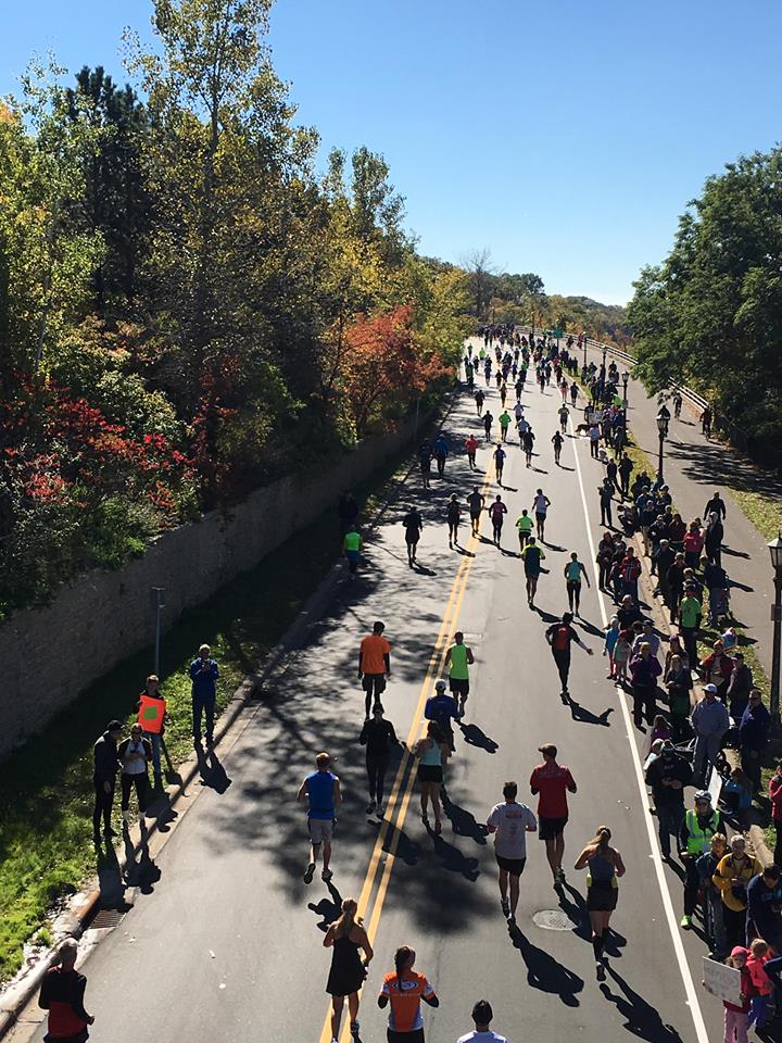 This year, rather than cheering from the Lake Street bridge, I'll be running every mile for the kids and families at Children's Minnesota.