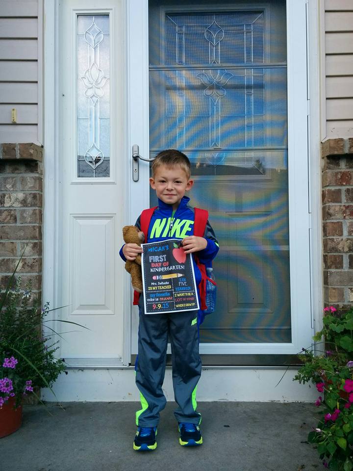 First day of kindergarten in September, and in a few weeks, he will be done! He's a bit of a numbers Ninja... hasn't missed a point on a math test all year!