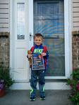 First day of kindergarten in September, and in a few weeks, he will be done! He's a bit of a numbers Ninja... hasn't missed a point on a math test all year!