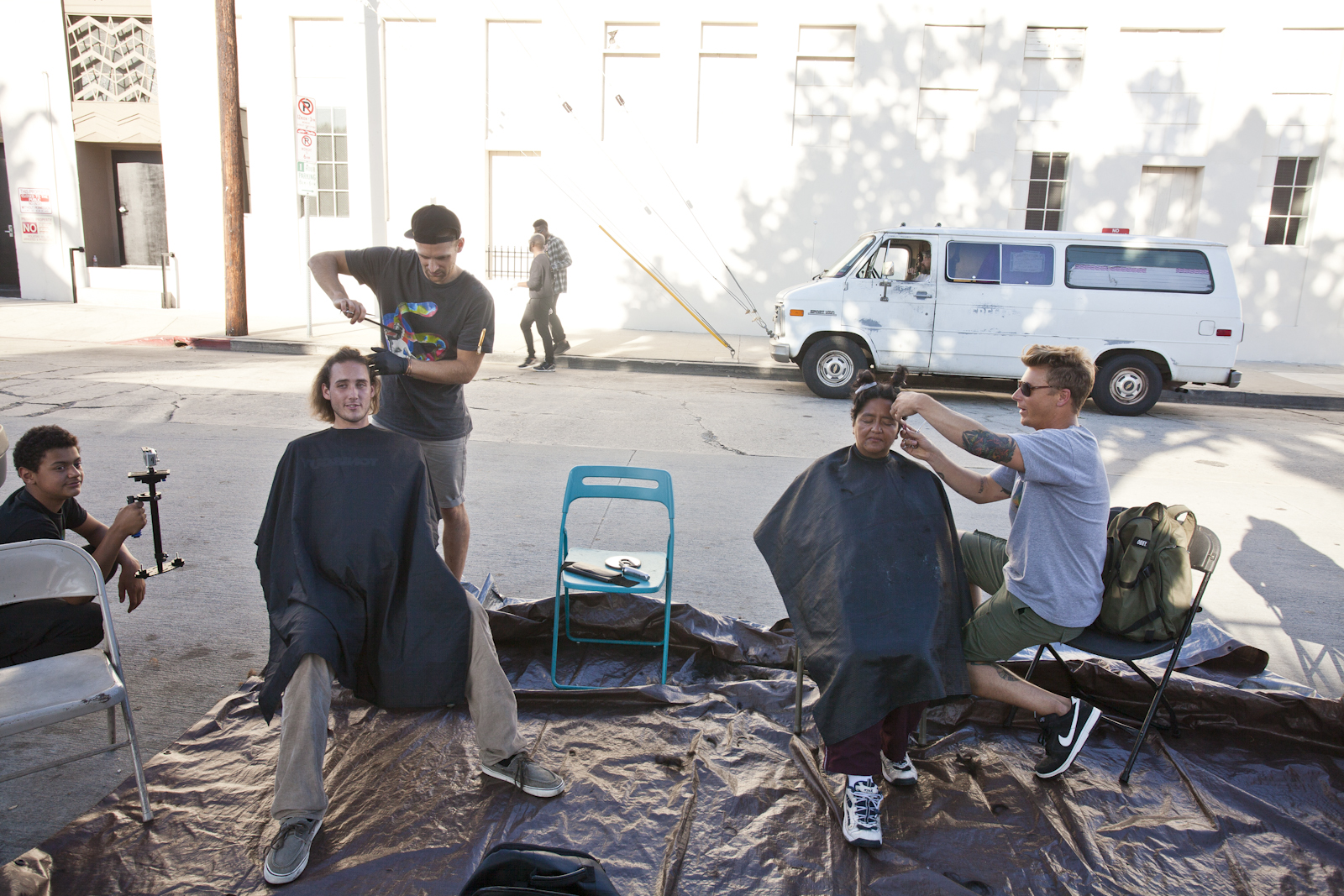 Volunteer Hair Stylists giving free cuts to GWHFC clients