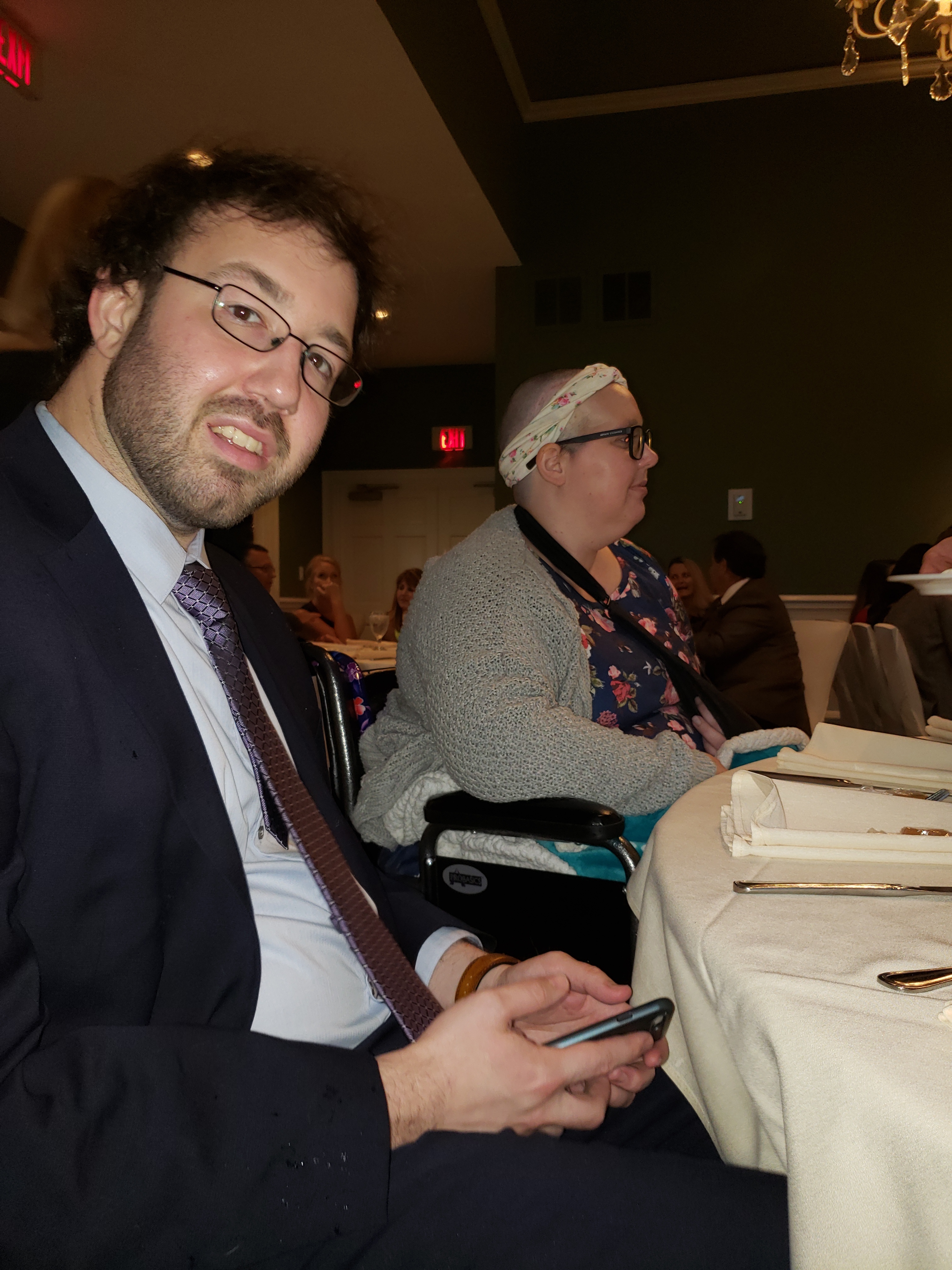 Out for the night at a wedding