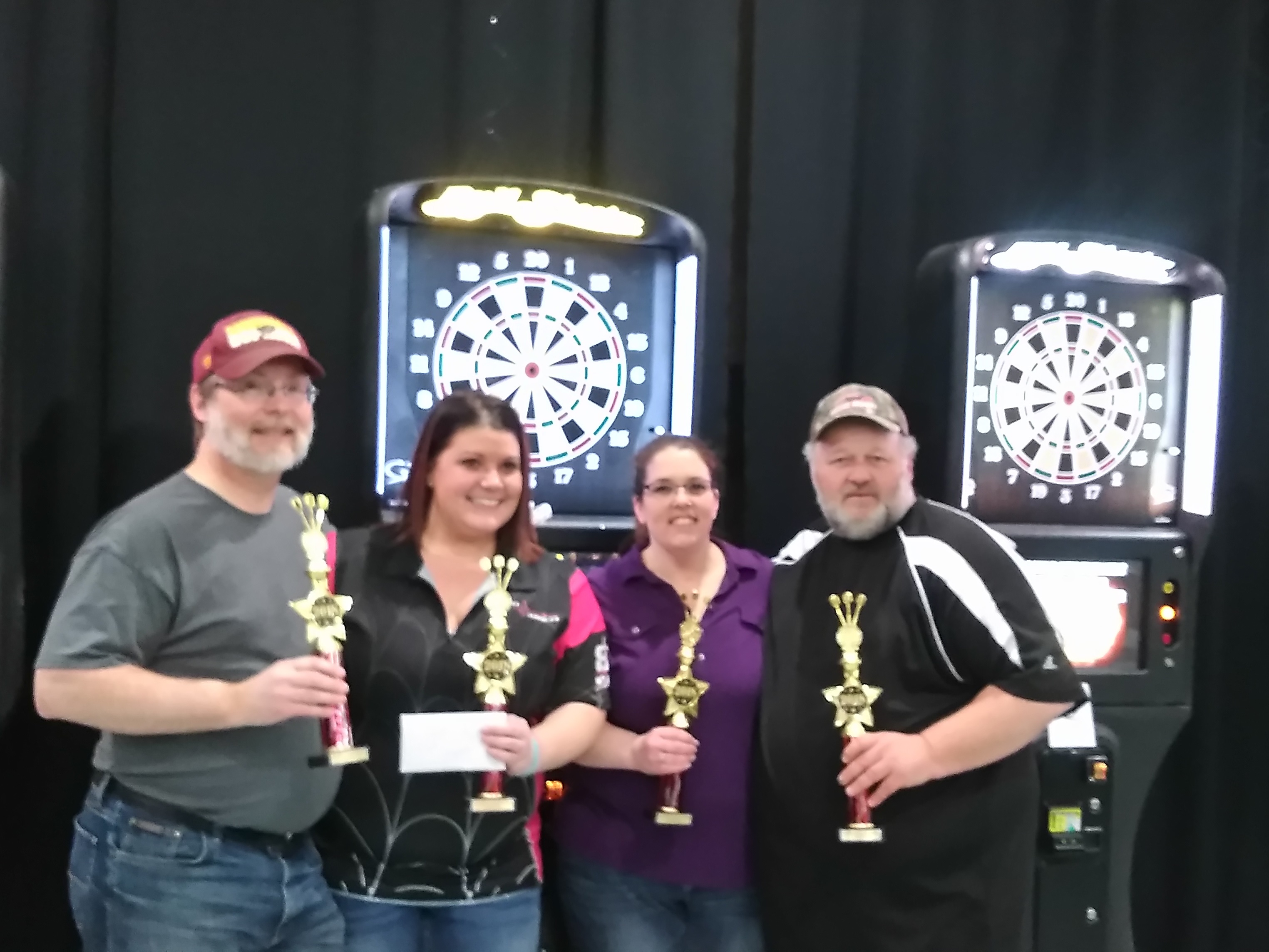 2018 Tournament Winners- Scott Ferrian, Raena Wellman, Christi Stueve, and Jim Stueve