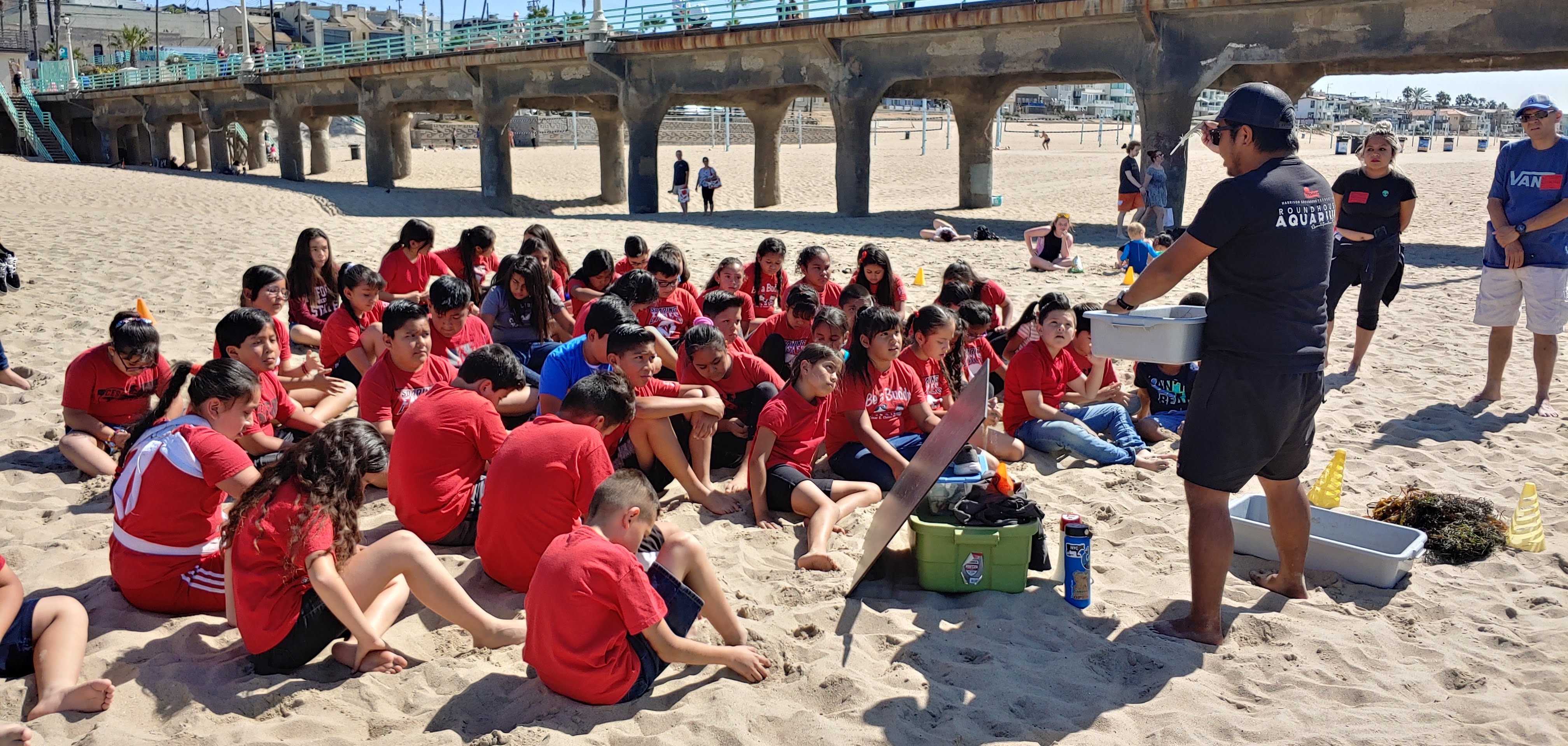 Students Learning at the Beach!