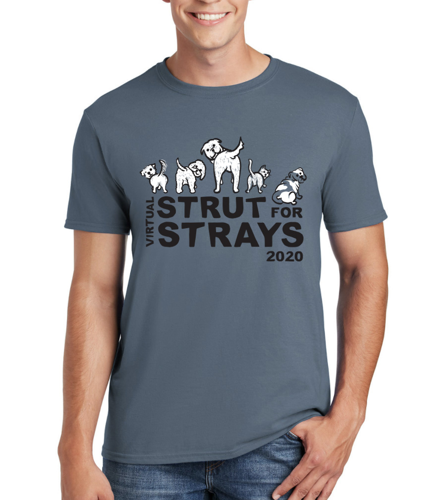Register to get your Strut for Strays T-Shirt