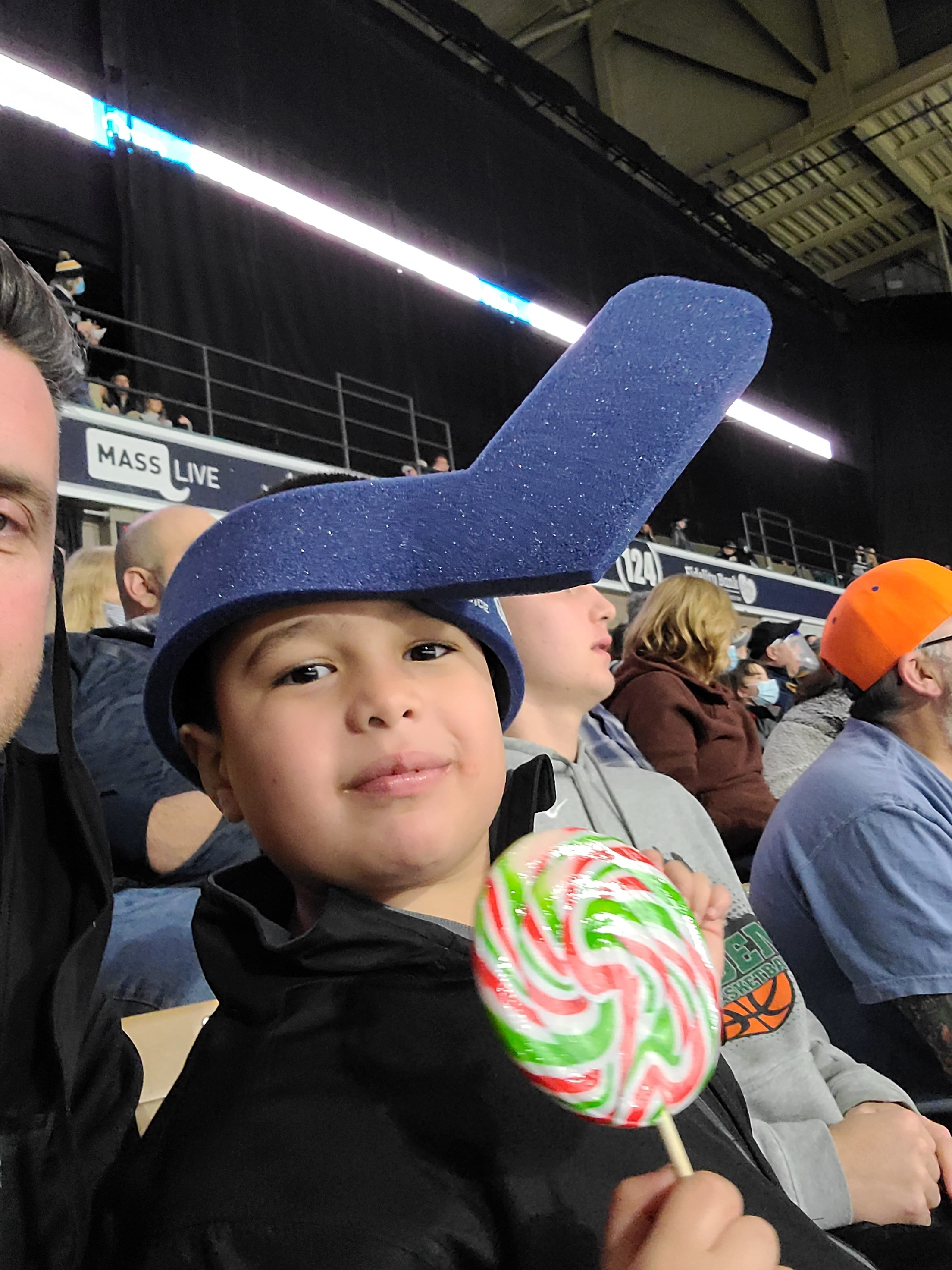 Enjoying a really big pop!