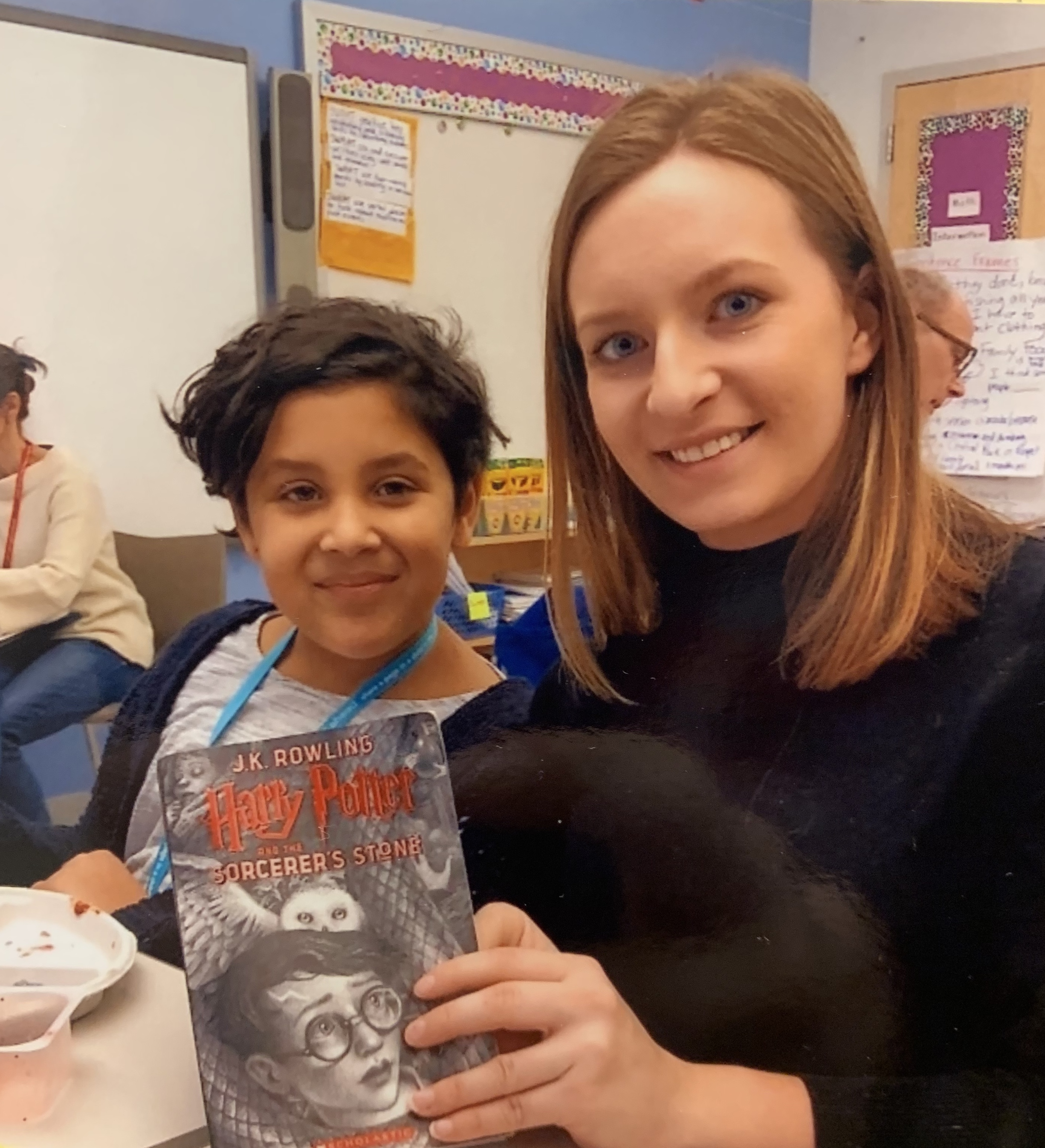 Reading Harry Potter with Cecilia!