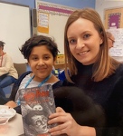 Reading Harry Potter with Cecilia!