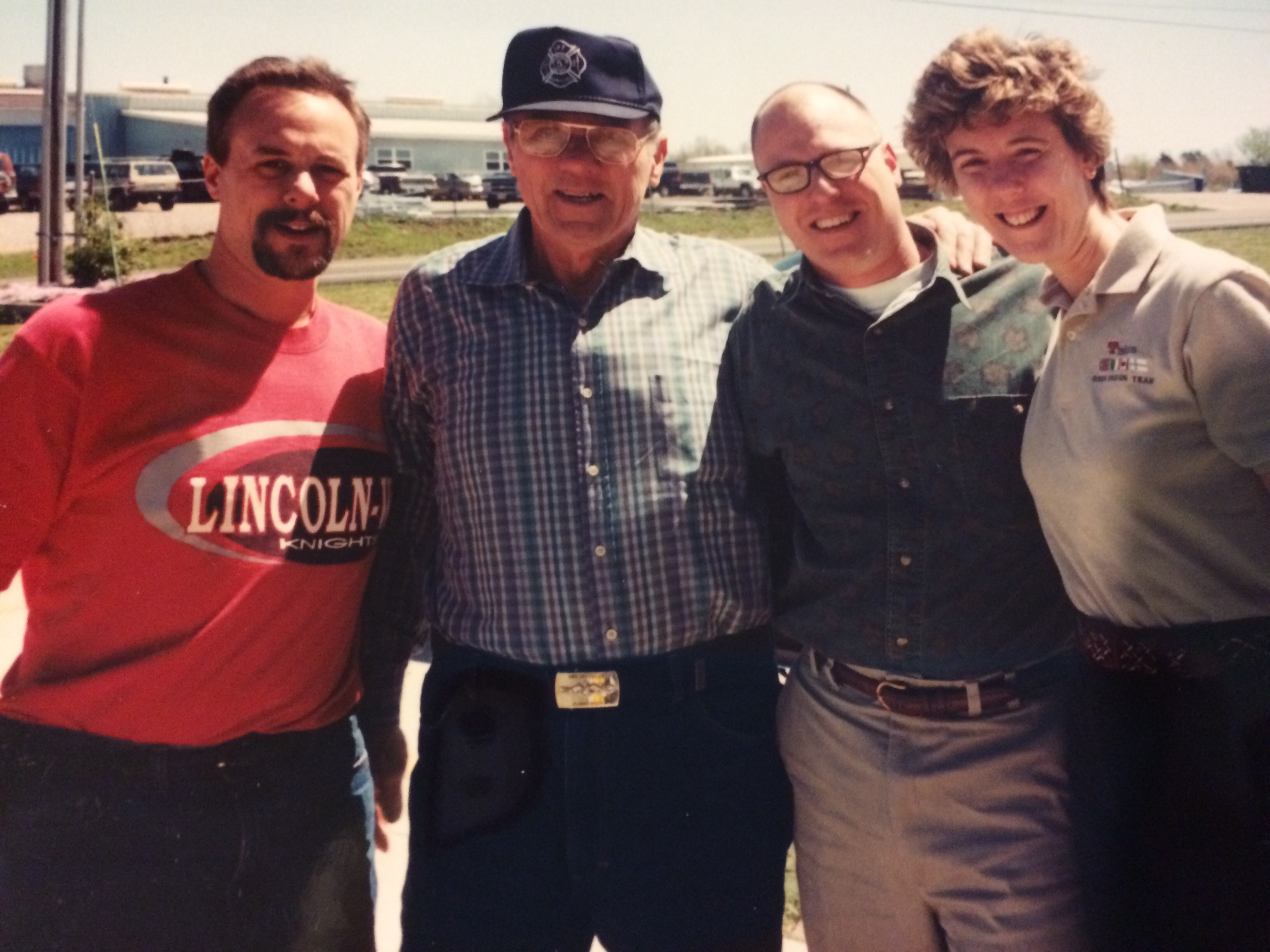 Dad and his three children (L-R: Phil, Fred, Marty and Pat)