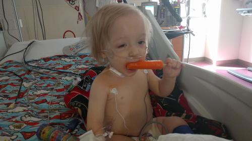 Joe enjoying a post-op popsicle