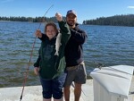 Allison caught a fish at Huntington Lake!