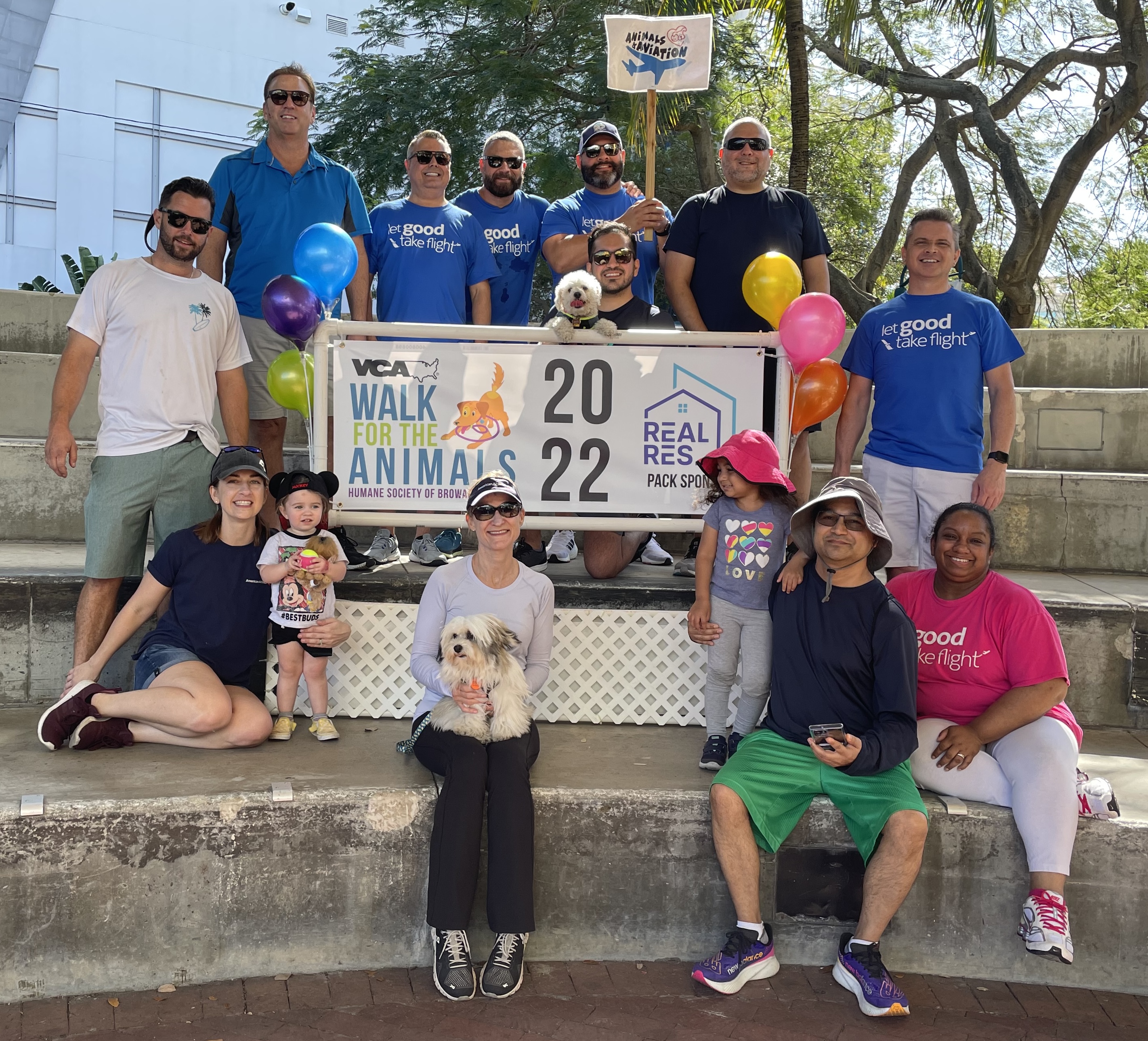 Our Pack in the 2022 Walk for the Animals