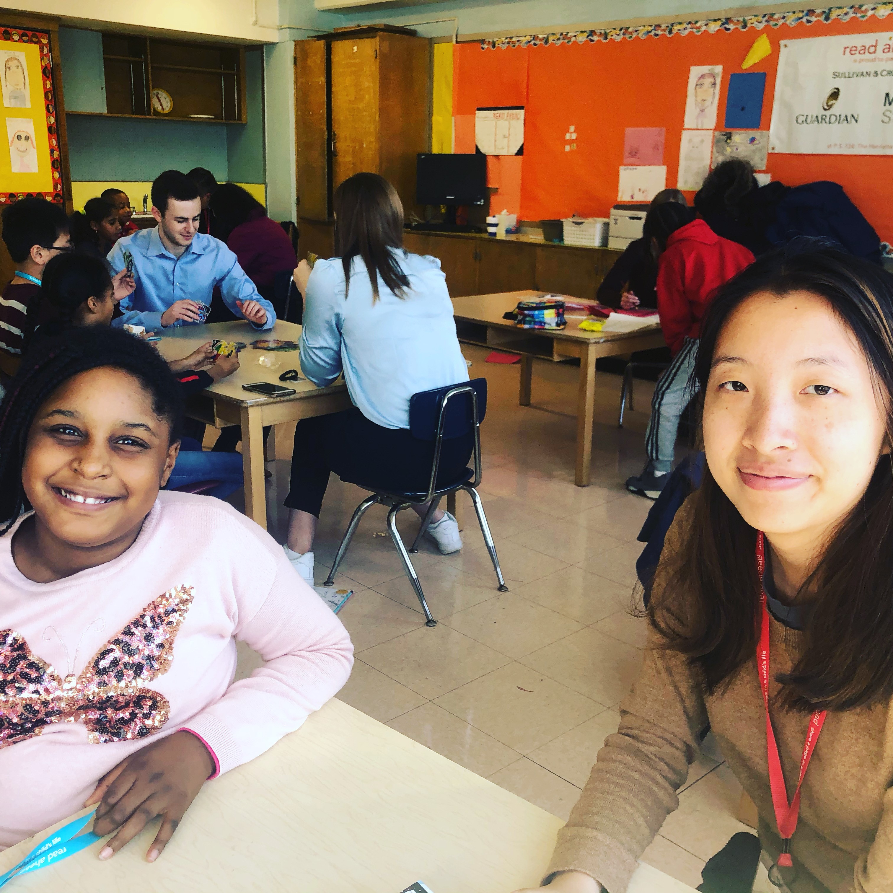 Aaliyah is all smiles after beating me at Uno