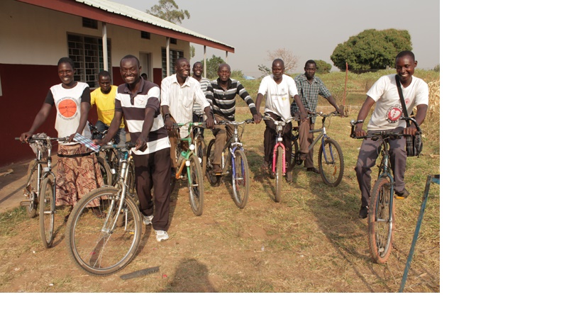 Amuru Village Health Team Members Ready to Ride