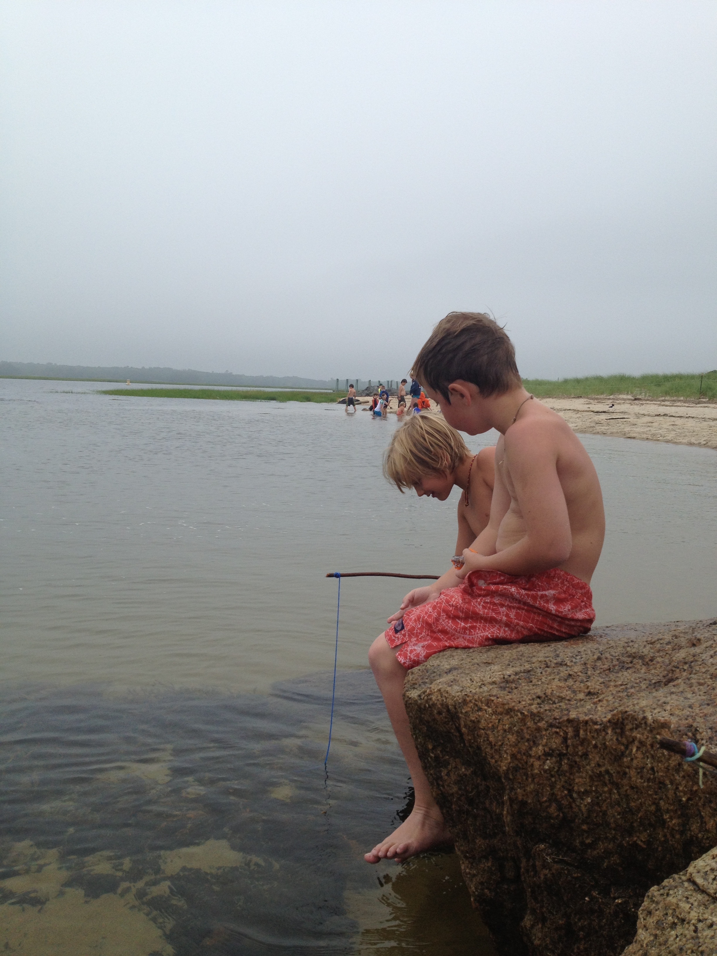 Fishing for green crabs