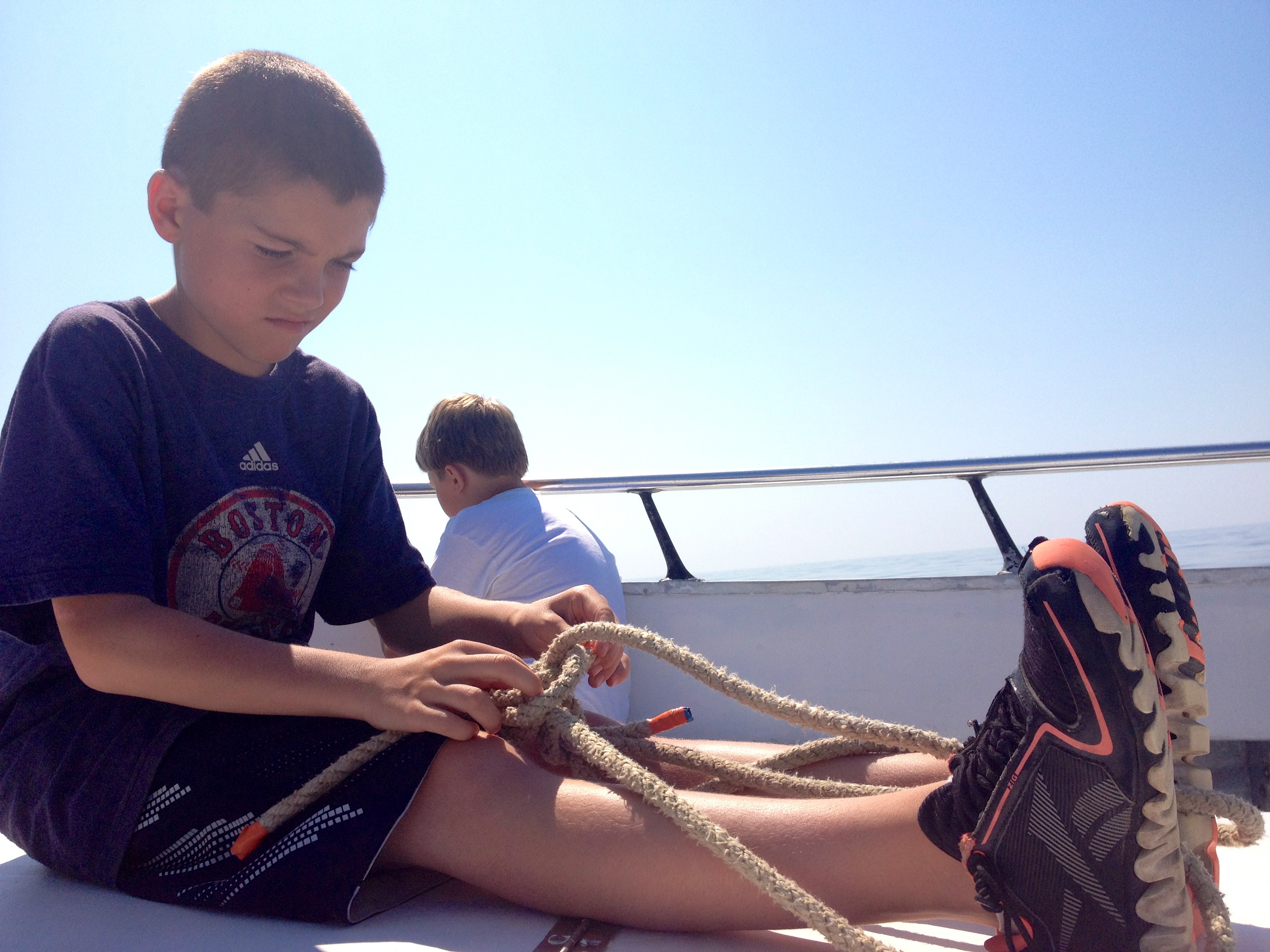 Learning to tie a bowline