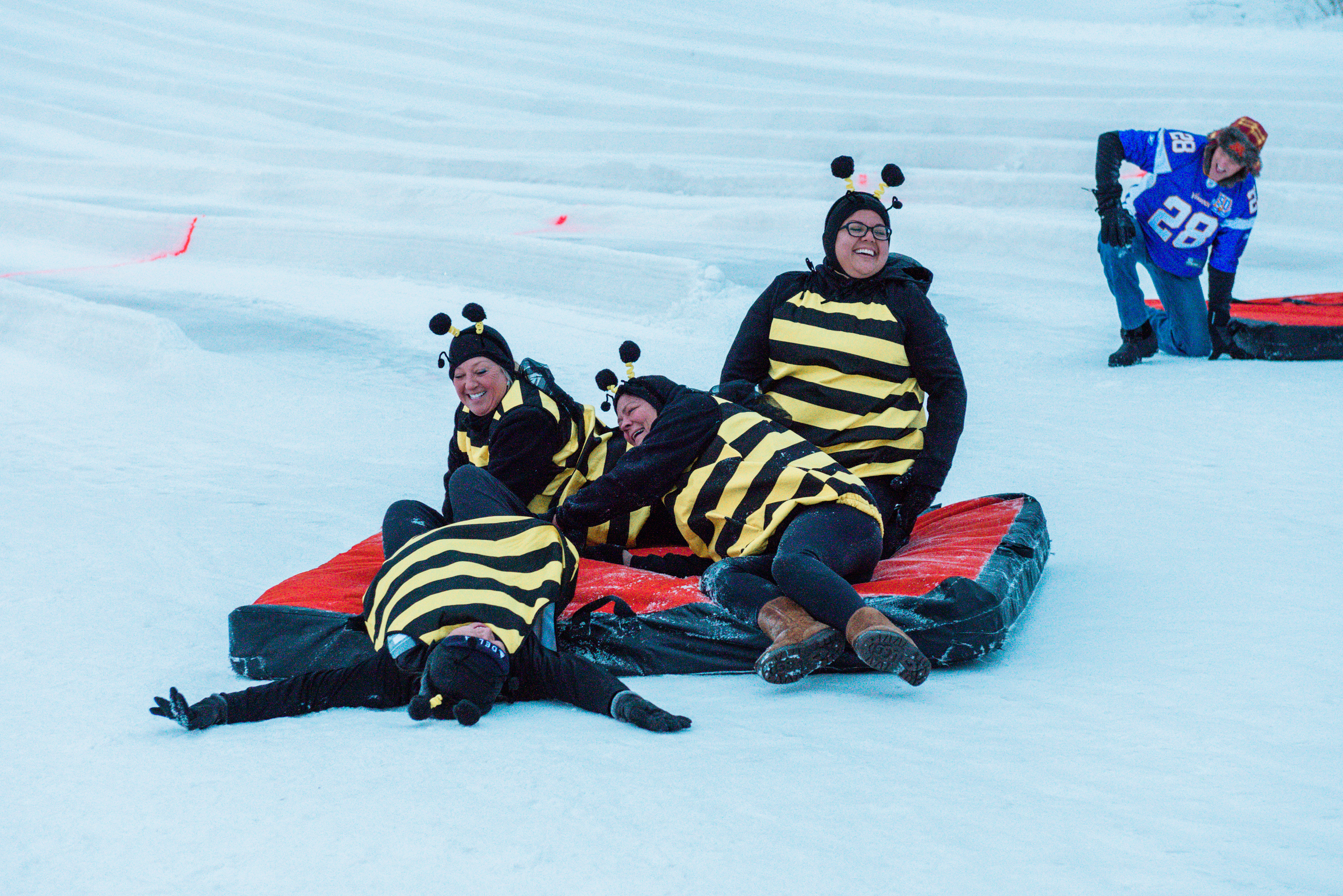 Buzzing down the hill!