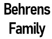 Behrens Family - Silver Sponsor