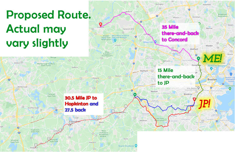 Proposed route - Sunday September 13