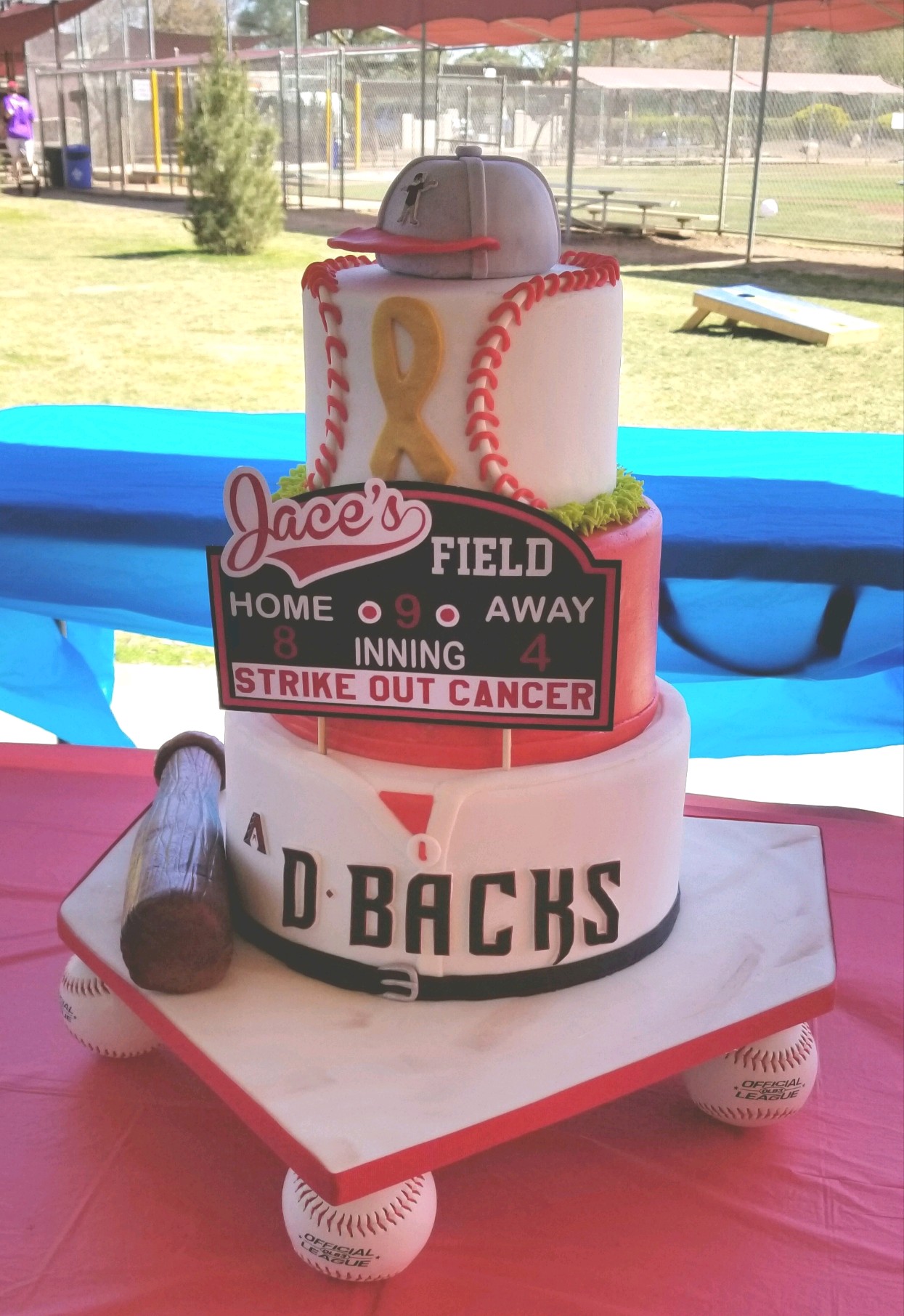 Jace’s strike out cancer celebration