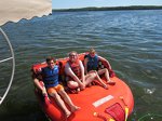 Water tubing is a favorite camp activity