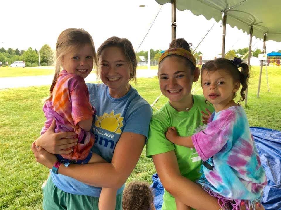 Making friends at Apachi Village Day Camp, Summer 2019