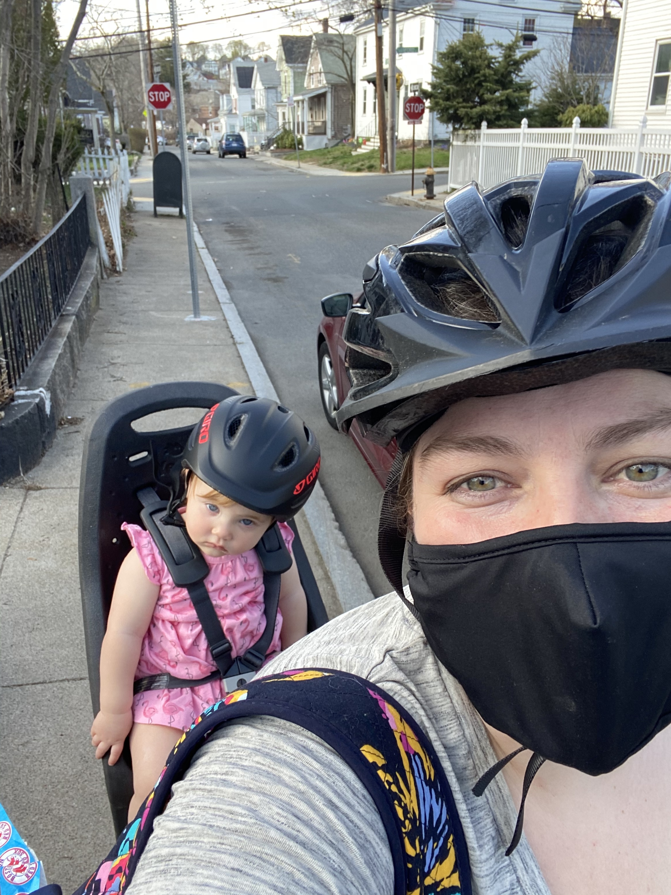 Esmée and I riding together!