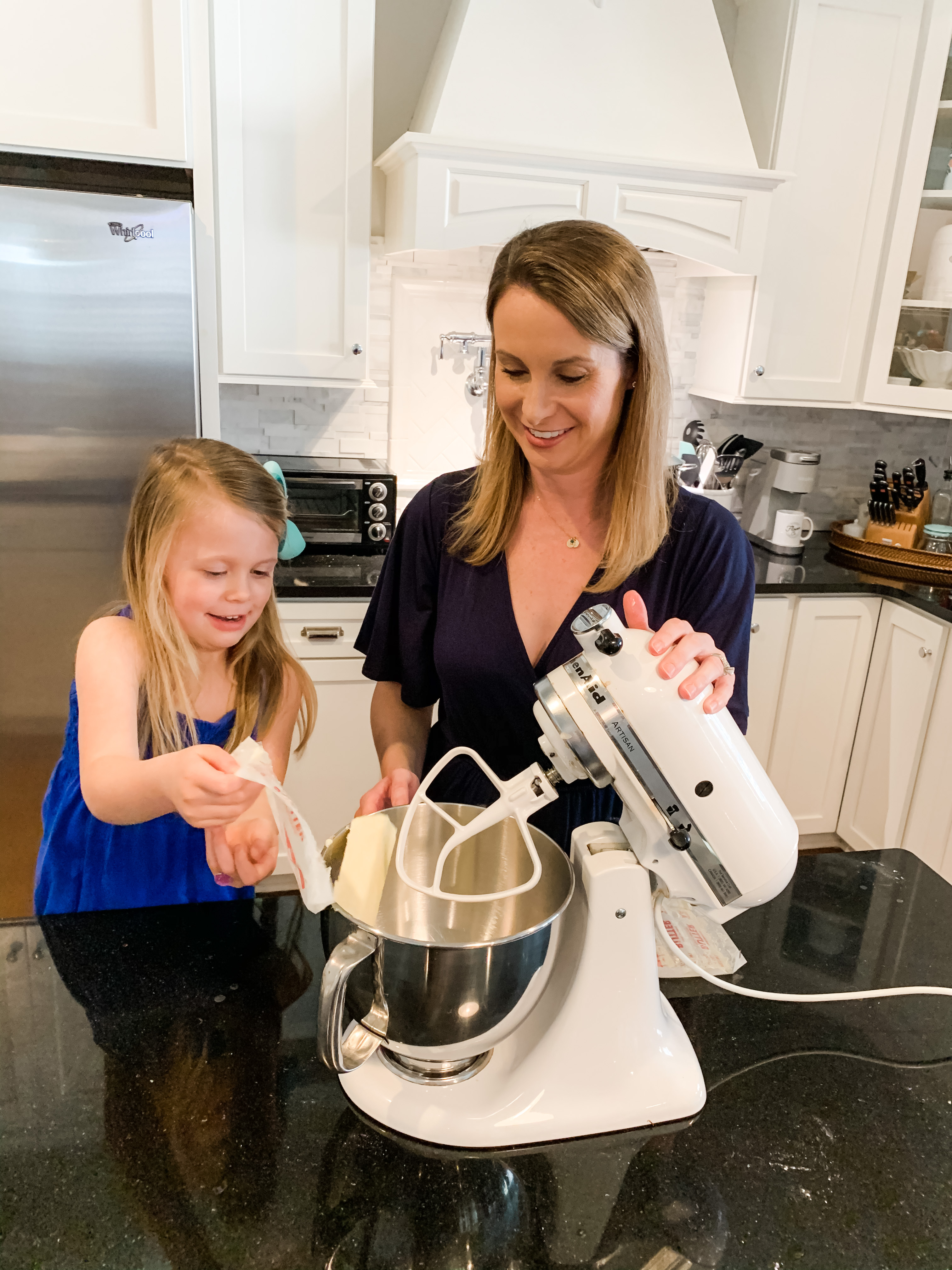 STEP 3 : Add your butter to the mixer and beat on medium speed until creamy. Just a heads up, Annie let me know that this part was "yucky," so there's that.