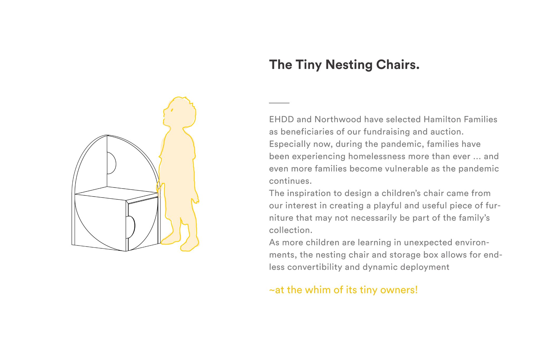 THE TINY NESTING CHAIRS.