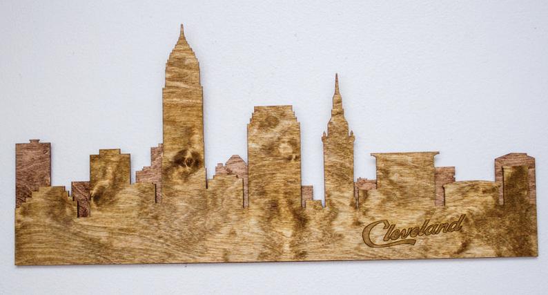 Handcrafted Cleveland Skyline