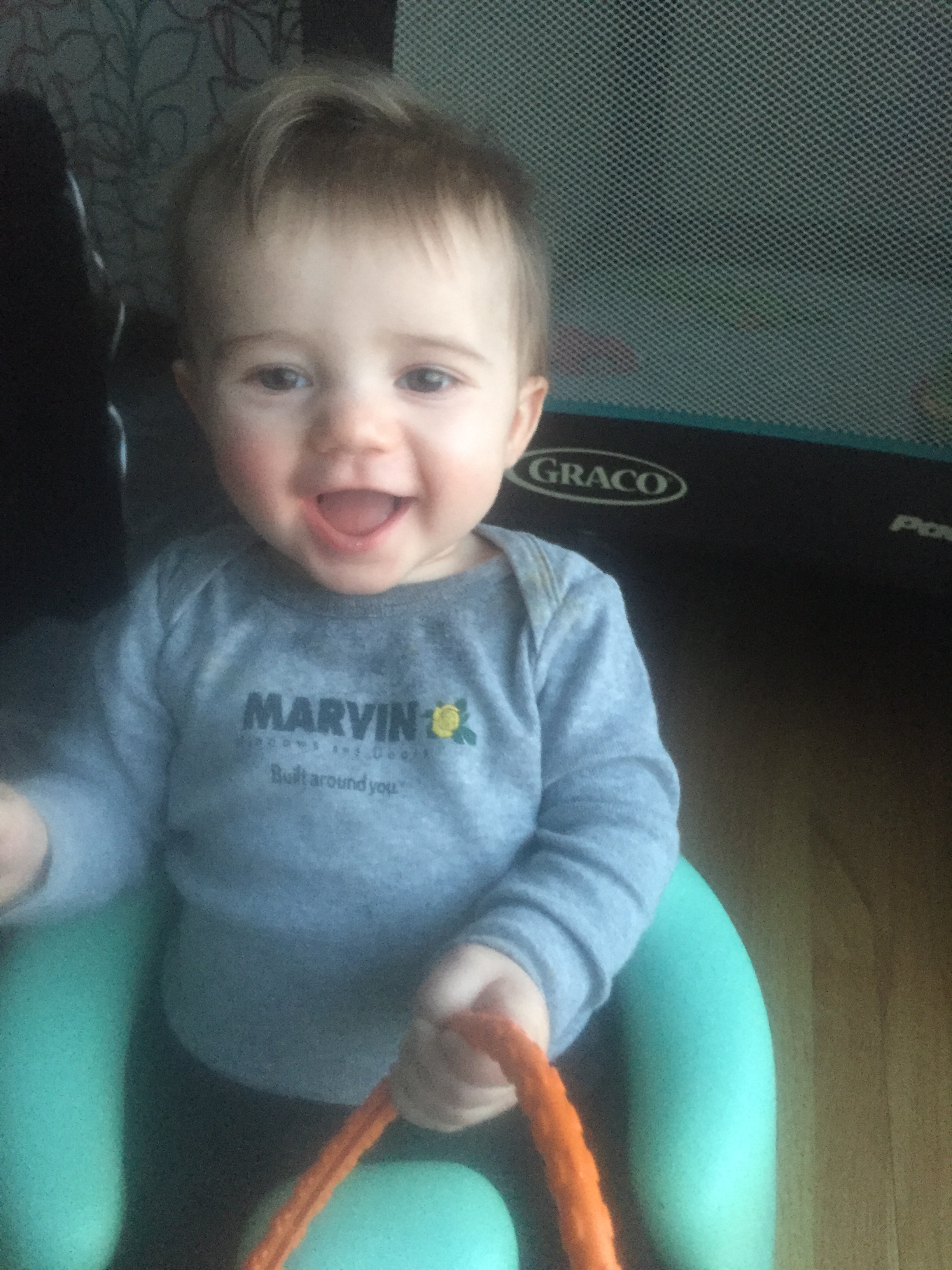 Baby Colby proud supporter of Team Marvin Windows and Doors