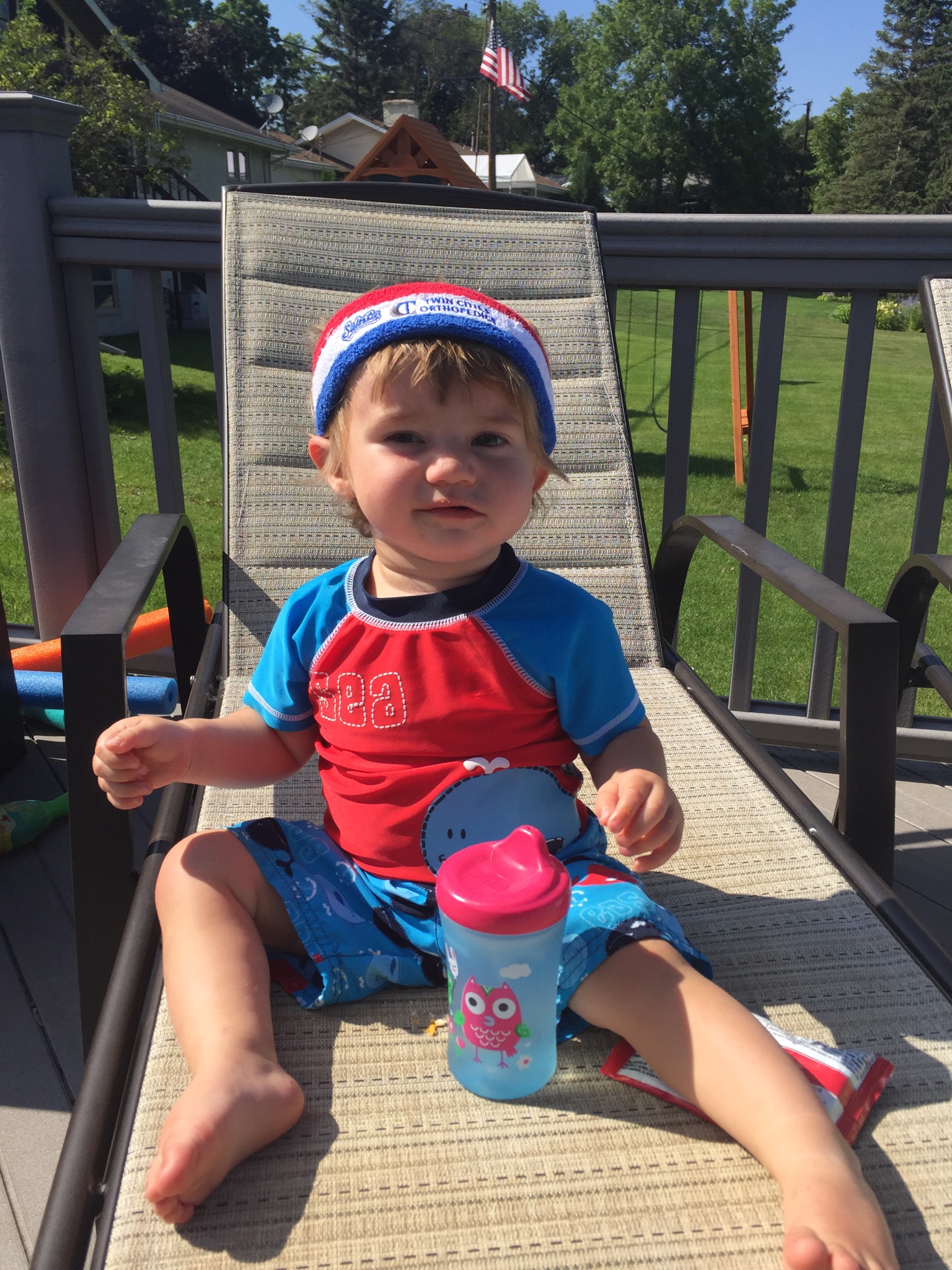 Colby looking extra athletic and dreaming about his first race