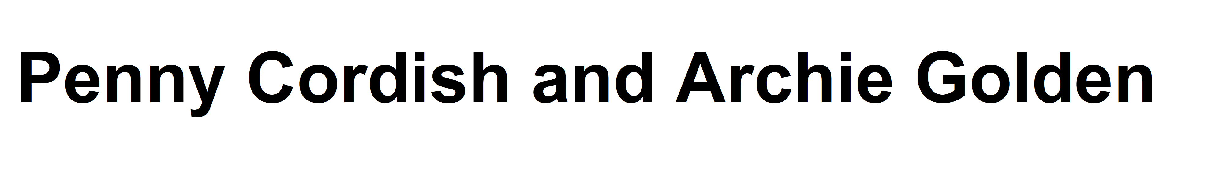 Penny Cordish and Archie Golden