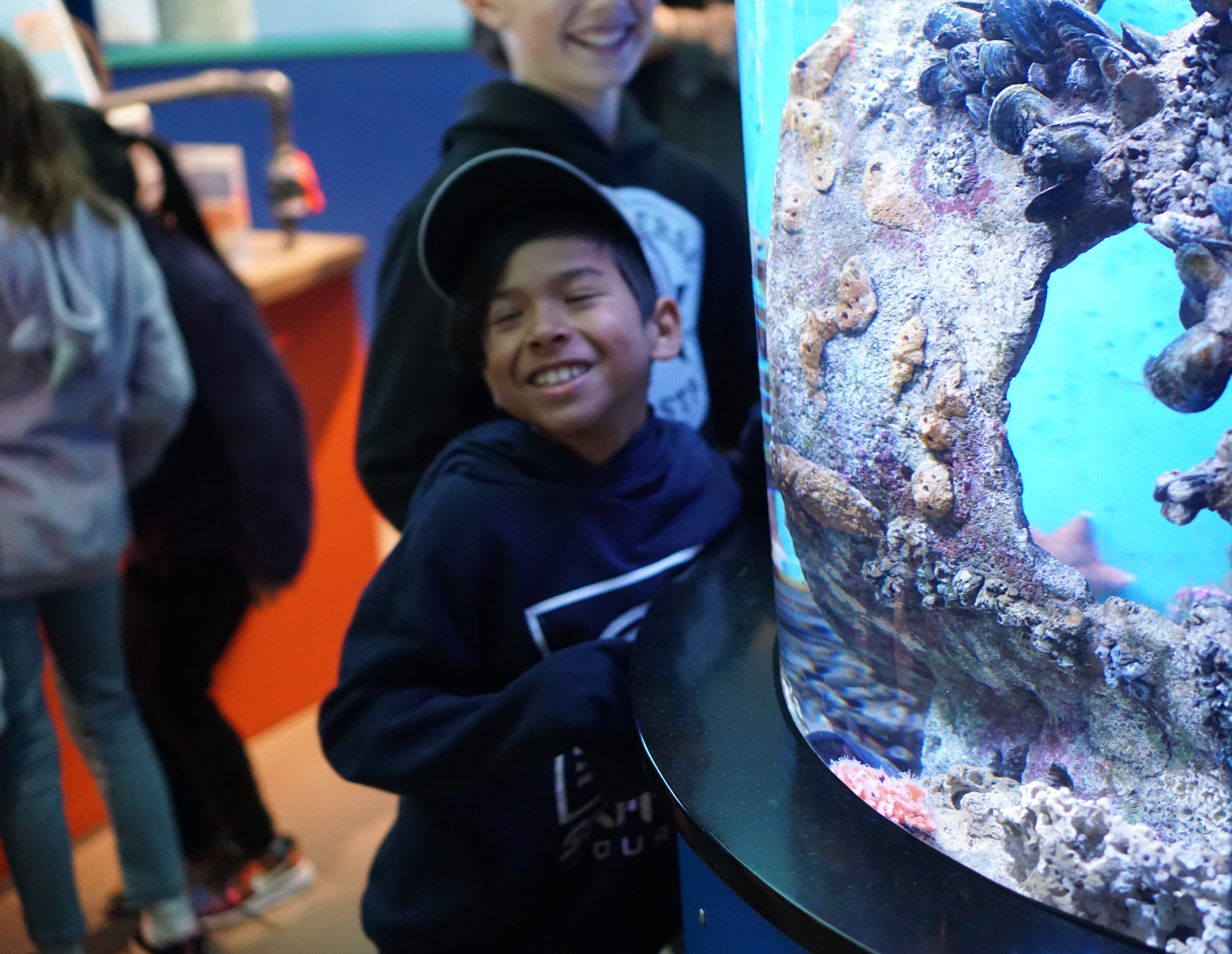Students enjoy exploring the aquarium