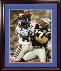 David Tyree (New York Giants) Autographed Super Bowl XLII Historic Catch Framed Display