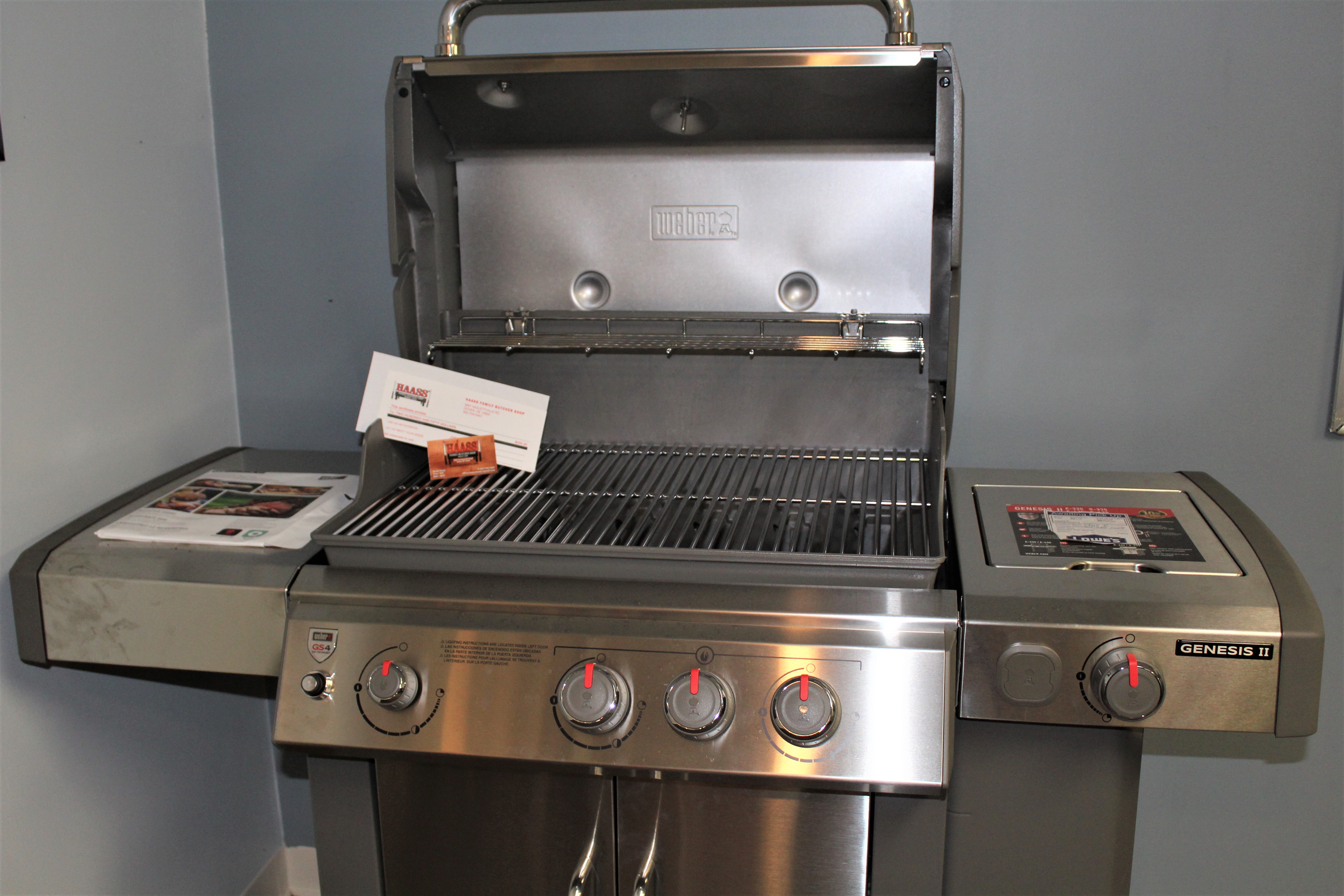 Weber Genesis II Stainless Steel 3-Burner Liquid Propane Gas Grill and $250 Gift Certificate to Haass' Family Butcher Shop - Donated by Dover Federal Credit Union