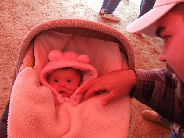 Caydence at her first walk