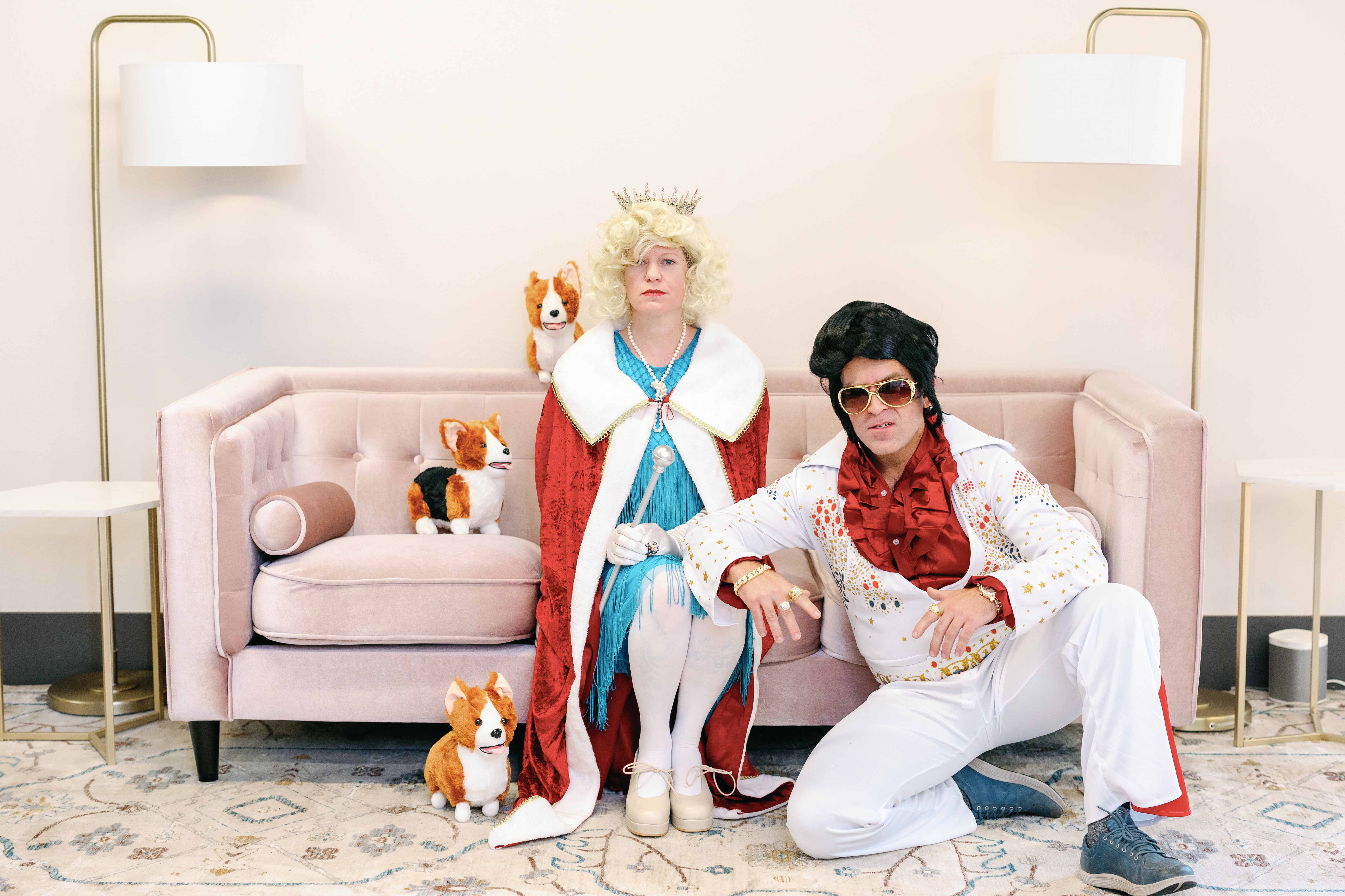 Joe & Emily Butler as “The King” Elvis Presley & Queen Elizabeth