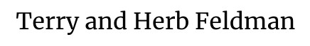 Terry and Herb Feldman