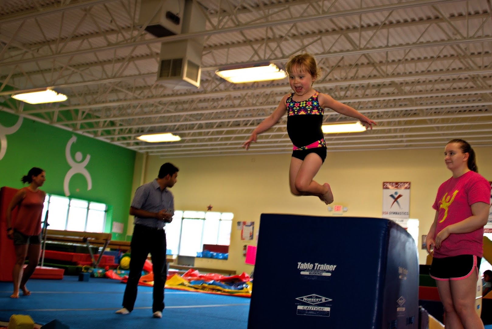 Jumping into the foam pit