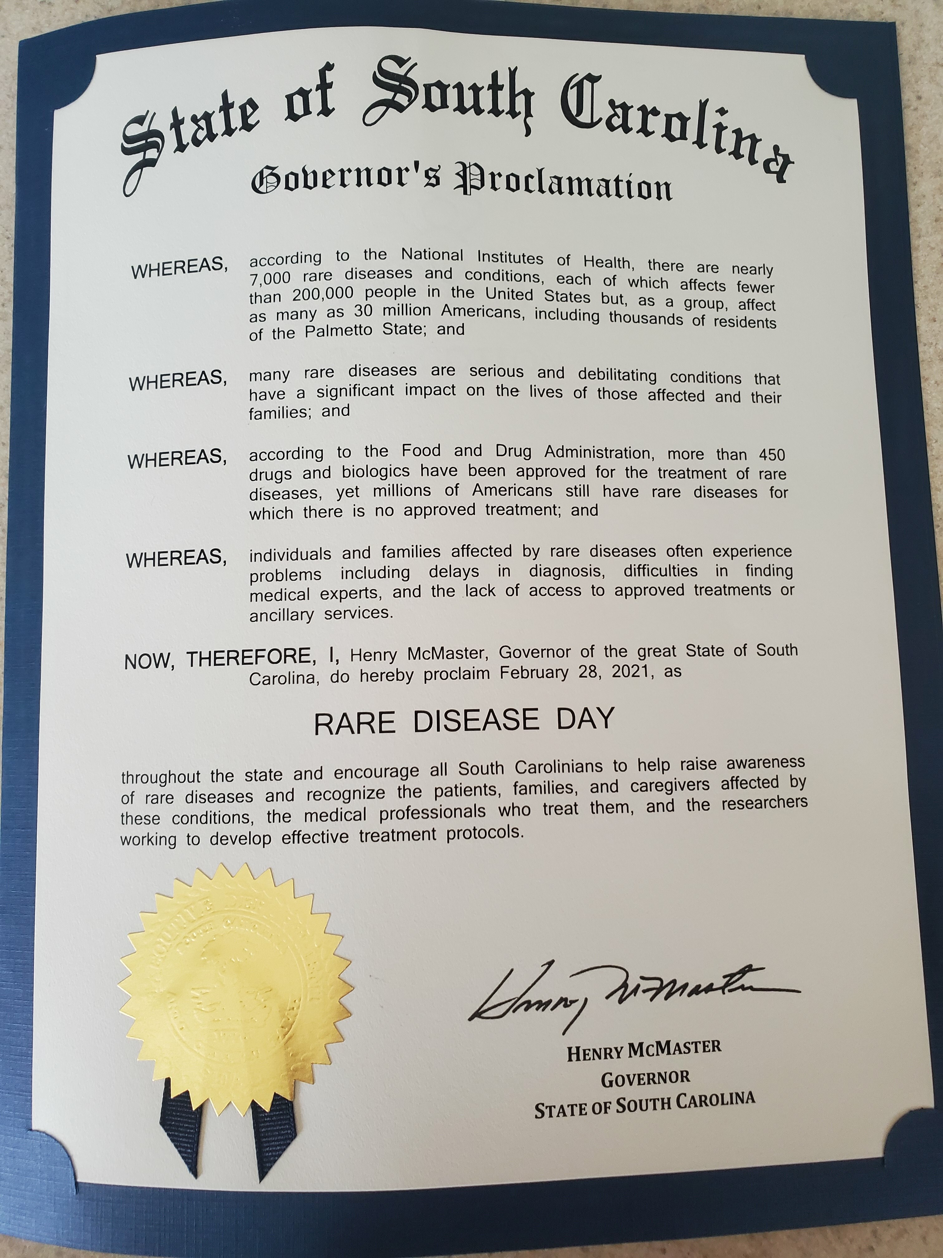 2021 Governor's Proclamation