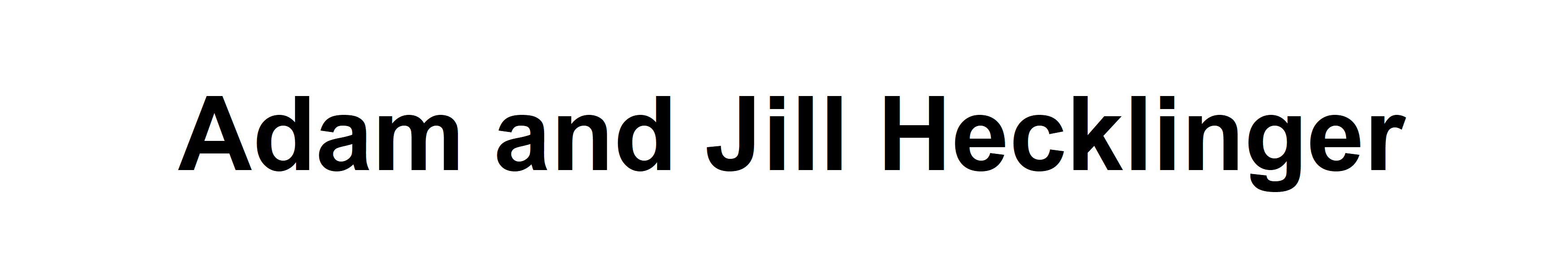 Adam and Jill Hecklinger