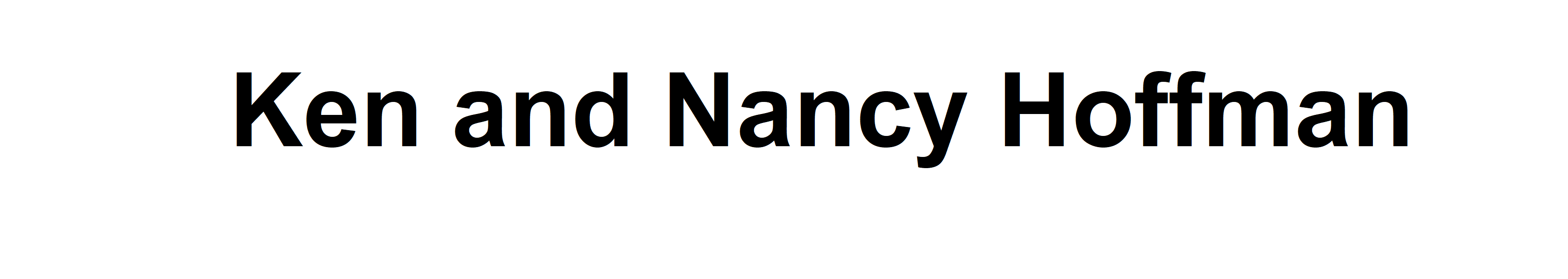 Ken and Nancy Hoffman