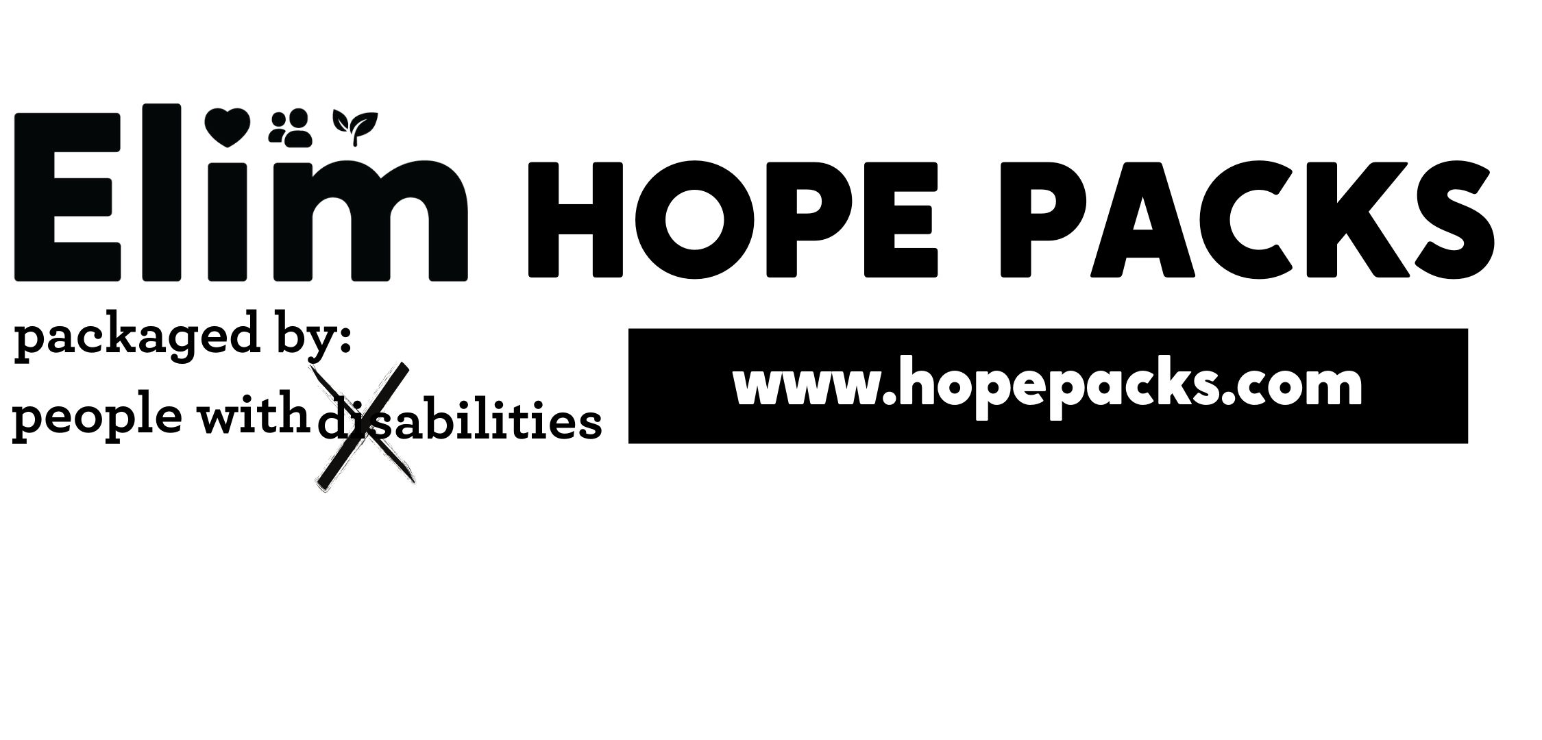 Elim HOPE Packs-Sunnybrook SD 171