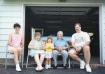 Helen, Michelle, & Pat with Pat's Grandparents, Arvilla & Jimmy
